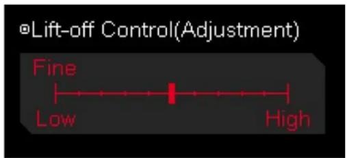 ©Lift-off Control(Adjustment) Fine Low High