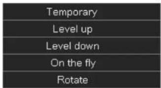 Temporary Level up Level down On the fly Rotate