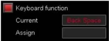 Keyboard function Current Back Space Assign