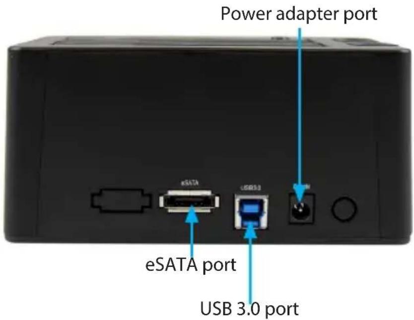 Power adapter port eSATA port USB 3.0 port