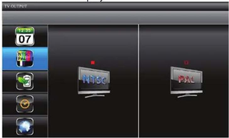 TV OUTPUT 12:35 07 NTSC PAL