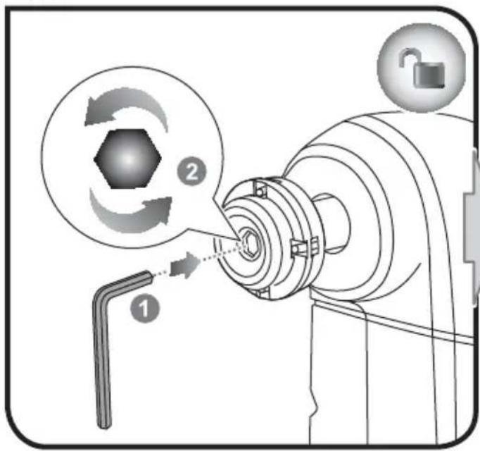 Technical diagram illustrating gear meshing process with numbered steps and directional arrows