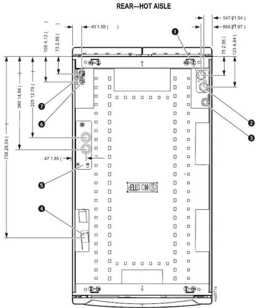 REAR—HOT AISLE 105 4.12 ( ) 73 2.86 ( ) 40 1.58 ( ) -547 (21.54 ) -558 (21.97 ) 75 2.95 ( ) 123 4.84 ( ) 380 14.94 ( ) 325 12.78 ( ) 6 47 1.85 ( ) GELSON na2071a