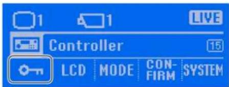 1 1 LIVE Controller 15 LCD MODE CON- FIRM SYSTEM
