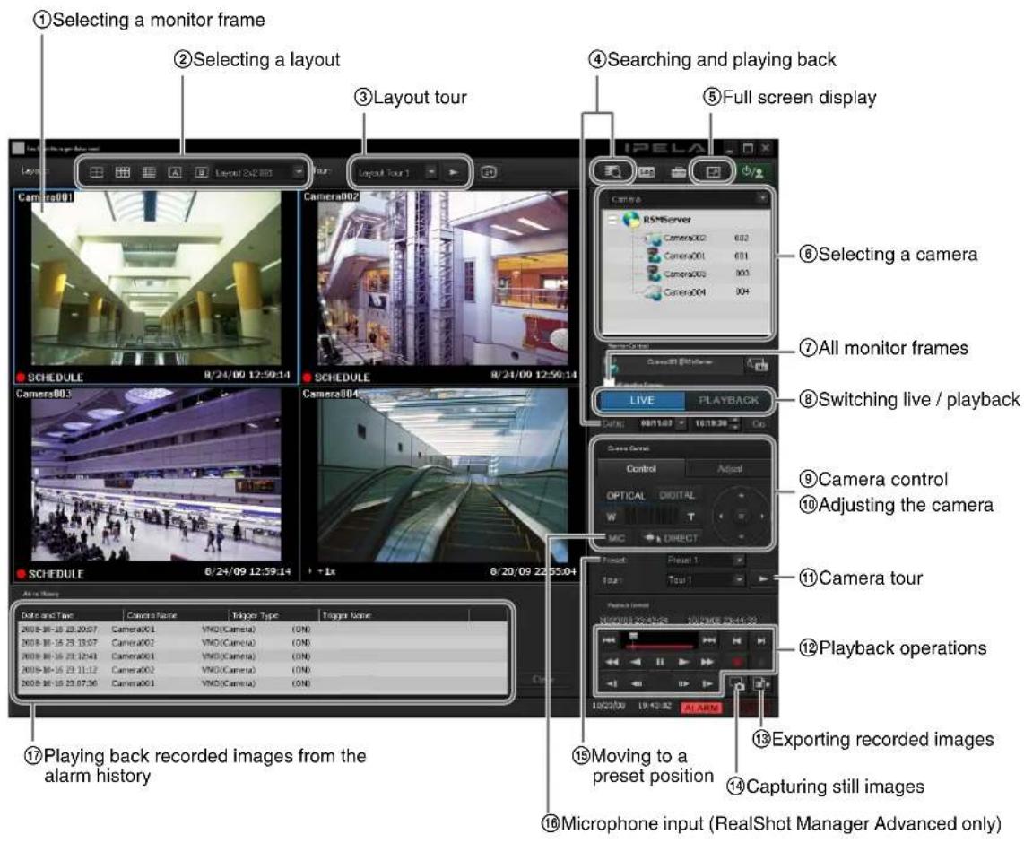 ①Selecting a monitor frame ②Selecting a layout ③Layout tour ④Searching and playing back ⑤Full screen display Camera001 SCHEDULE 8/24/00 12:59:14 Camera002 SCHEDULE 8/24/00 12:59:14 Camera003 SCHEDULE 8/24/09 12:59:14 Camera004 SCHEDULE 8/24/09 12:59:14 Camera005 SCHEDULE 8/24/09 12:59:14 Camera006 SCHEDULE 8/24/09 12:59:14 Camera007 SCHEDULE 8/24/09 12:59:14 Camera008 SCHEDULE 8/24/09 12:59:14 Camera009 SCHEDULE 8/24/09 12:59:14 Camera010 SCHEDULE 8/24/09 12:59:14 Camera011 SCHEDULE 8/24/09 12:59:14 Camera012 SCHEDULE 8/24/09 12:59:14 Camera013 SCHEDULE 8/24/09 12:59:14 Camera014 SCHEDULE 8/24/09 12:59:14 Camera015 SCHEDULE 8/24/09 12:59:14 Camera016 SCHEDULE 8/24/09 12:59:14 Camera017 SCHEDULE 8/24/09 12:59:14 Camera018 SCHEDULE 8/24/09 12:59:14 Camera019 SCHEDULE 8/24/09 12:59:14 Camera020 SCHEDULE 8/24/09 12:59:14 Camera021 SCHEDULE 8/24/09 12:59:14 Camera022 SCHEDULE 8/24/09 12:59:14 Camera023 SCHEDULE 8/24/09 12:59:14 Camera024 SCHEDULE 8/24/09 12:59:14 Camera025 SCHEDULE 8/24/09 12:59:14 Camera026 SCHEDULE 8/24/09 12:59:14 Camera027 SCHEDULE 8/24/09 12:59:14 Camera028 SCHEDULE 8/24/09 12:59:14 Camera029 SCHEDULE 8/24/09 12:59:14 Camera030 SCHEDULE 8/24/09 12:59:14 Camera031 SCHEDULE 8/24/09 12:59:14 Camera032 SCHEDULE 8/24/09 12:59:14 Camera033 SCHEDULE 8/24/09 12:59:14 Camera034 SCHEDULE 8/24/09 12:59:14 Camera035 SCHEDULE 8/24/09 12:59:14 Camera036 SCHEDULE 8/24/09 12:59:14 Camera037 SCHEDULE 8/24/09 12:59:14 Camera038 SCHEDULE 8/24/09 12:59:14 Camera039 SCHEDULE 8/24/09 12:59:14 Camera040 SCHEDULE 8/24/09 12:59:14 Camera041 SCHEDULE 8/24/09 12:59:14 Camera042 SCHEDULE 8/24/09 12:59:14 Camera043 SCHEDULE 8/24/09 12:59:14 Camera044 SCHEDULE 8/24/09 12:59:14 Camera045 SCHEDULE 8/24/09 12:59:14 Camera046 SCHEDULE 8/24/09 12:59:14 Camera047 SCHEDULE 8/24/09 12:59:14 Camera048 SCHEDULE 8/24/09 12:59:14 Camera049 SCHEDULE 8/24/09 12:59:14 Camera050 SCHEDULE 8/24/09 12:59:14 Camera051 SCHEDULE 8/24/09 12:59:14 Camera052 SCHEDULE 8/24/09 12:59:14 Camera053 SCHEDULE 8/24/09 12:59:14 Camera054 SCHEDULE 8/24/09 12:59:14 Camera055 SCHEDULE 8/24/09 12:59:14