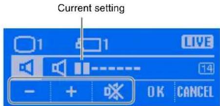 Current setting 1 1 LIVE - + OK CANCEL