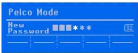 Pelco Mode New Password **** 32