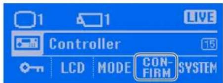 1 1 LIVE Controller 15 LCD MODE CONFIRM SYSTEM