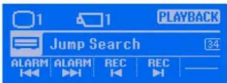 PLAYBACK Jump Search 34 ALARM ALARM REC REC