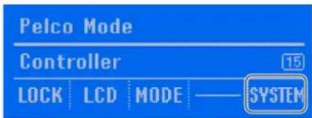 Pelco Mode Controller 15 LOCK LCD MODE —— SYSTEM