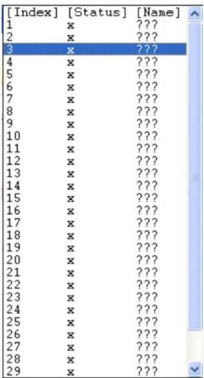 [Index] [Status] [Name] 1 x ????? 2 x ????? 3 x ????? 4 x ????? 5 x ????? 6 x ????? 7 x ????? 8 x ????? 9 x ????? 10 x ????? 11 x ????? 12 x ????? 13 x ????? 14 x ????? 15 x ????? 16 x ????? 17 x ????? 18 x ????? 19 x ????? 20 x ????? 21 x ????? 22 x ????? 23 x ????? 24 x ????? 25 x ????? 26 x ????? 27 x ????? 28 x ????? 29 x ????