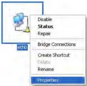 Disable Status Repair Bridge Connections Create Shortcut Delete Rename Properties