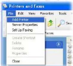 Printers and Faxes File Edit View Favorites Tools Add Printer Server Properties Set Up Fasting Create Shortcut Delete Rename Properties Close
