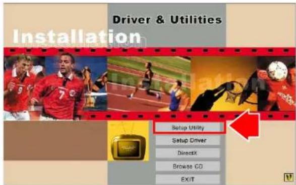 Driver & Utilities Installation Setup Utility Setup Driver Directx Browse CD EXIT