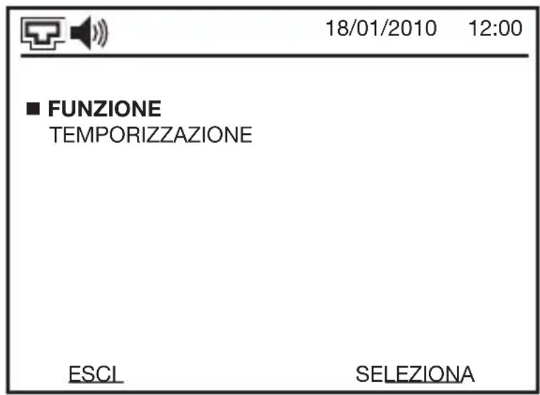 18/01/2010 12:00 ■ FUNZIONE TEMPORIZZAZIONE ESCL SELEZIONA