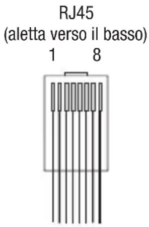 RJ45 (aletta verso il basso) 1 8
