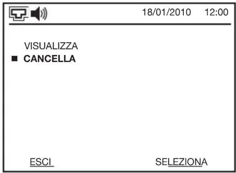 18/01/2010 12:00 VISUALIZZA ■ CANCELLA ESCI SELEZIONA