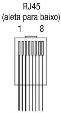 RJ45 (aleta para baixo) 1 8