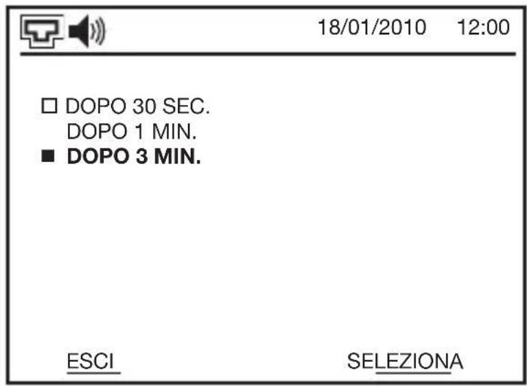 18/01/2010 12:00 DOPO 30 SEC. DOPO 1 MIN. ■ DOPO 3 MIN. ESCI SELEZIONA