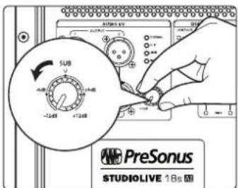 SUB -12dB +12dB PreSonus STUDIO LIVE 18s
