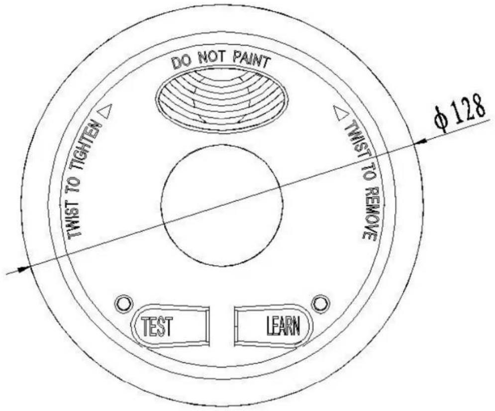 DO NOT PAINT TWIST TO TIGHTEN TWIST TO REMOVE φ128 TEST LEARN