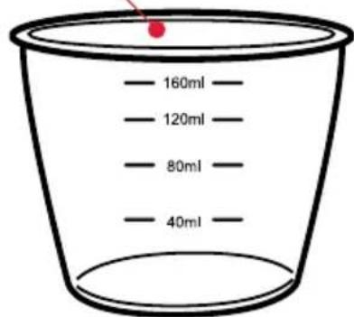 160ml 120ml 80ml 40ml