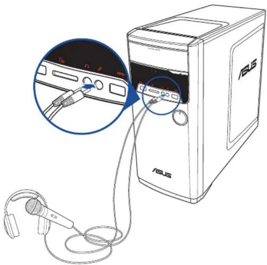 ASUS M32AA1 - 连接耳机与话筒 - 1