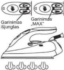 Garinimas išjungtas Garinimas „MAX“