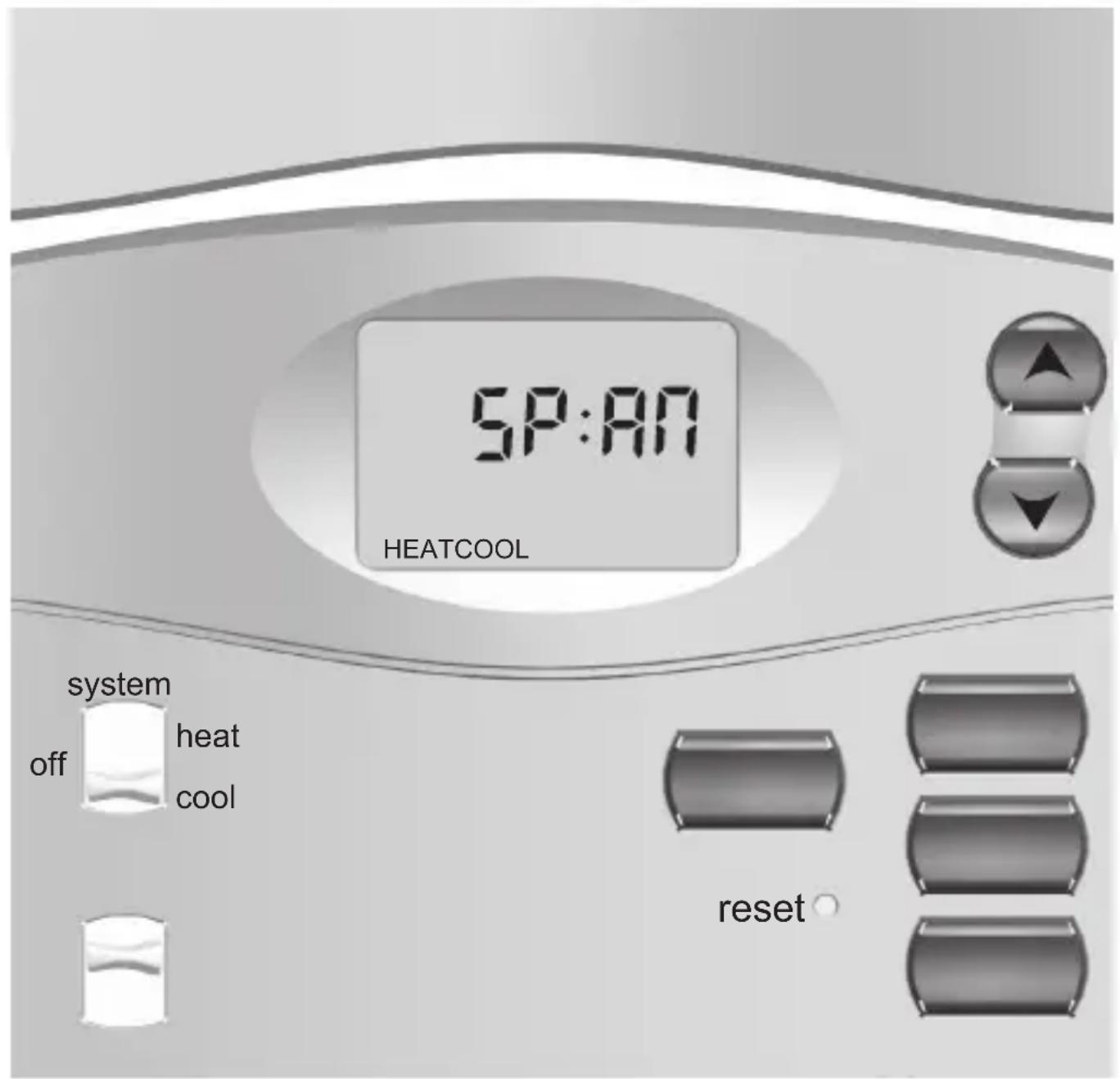 SP:AN HEATCOOL system off heat cool reset