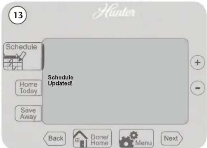13 Hunter Schedule Home Today Save Away Schedule Updated! Back Done/ Home Menu Next
