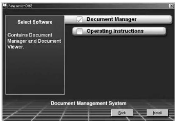 Fansson C-OMS Select Software Contains Document Manager and Document Viewer. Document Manager Operating Instructions Back Install Document Management System