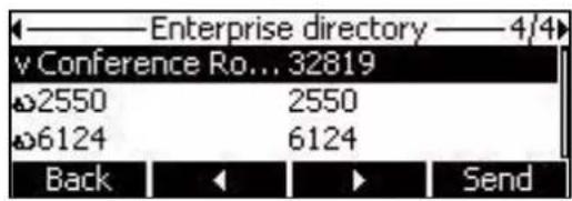 Enterprise directory —— 4/4 v Conference Ro... 32819 2550 2550 6124 6124 Back Send