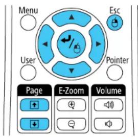 Menu Esc User Pointer Page E-Zoom Volume