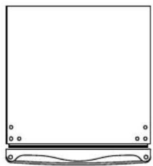 Simple line drawing of a rectangular frame with a wavy base and corner dots (no text or symbols)