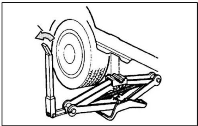 Technical line drawing of a car brake system with a wheel and suspension bracket (no text or symbols)