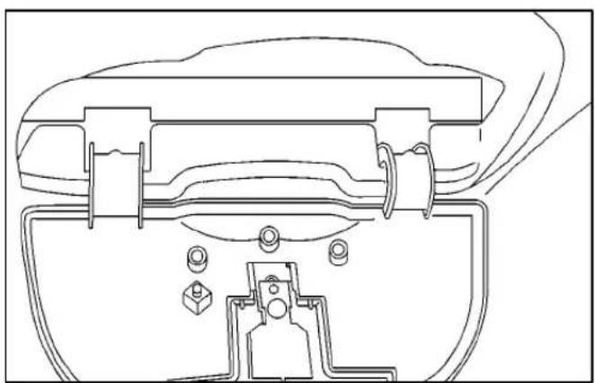Technical line drawing of a mechanical assembly with no visible text or symbols