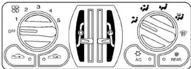 OFF 2 3 4 1 D A/C REAR
