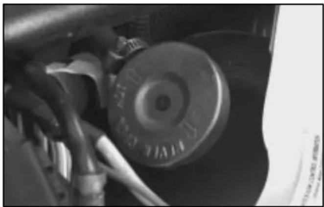 Close-up of a mechanical component with no visible text or symbols