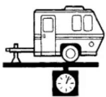 Simple line drawing of a vehicle on a scale with a pressure gauge (no text or symbols)