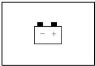 Simple electrical component symbol with battery terminals (no text or labels)
