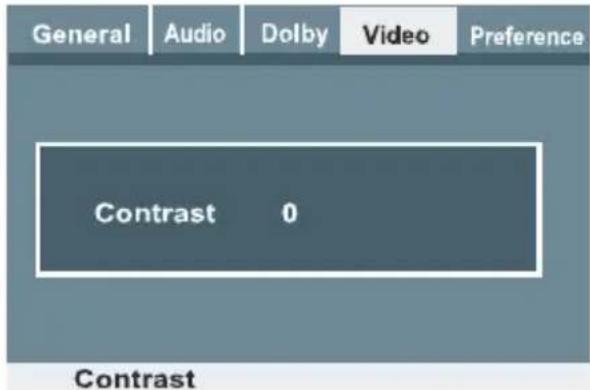General Audio Dolby Video Preference Contrast 0 Contrast