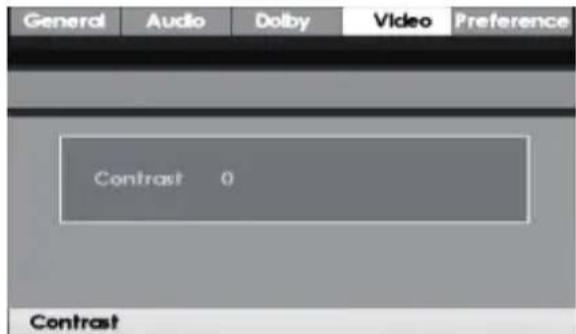 General Audio Dolby Video Preference Contrast 0 Contrast