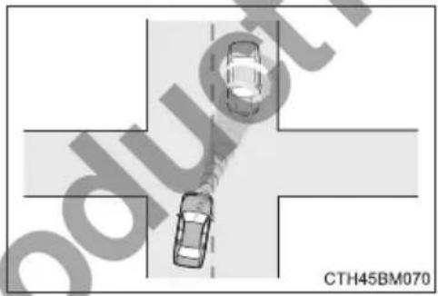 TOYOTA Corolla hatchback hybrid (2017) - Conditions under which the system may operate even if there is no possibility of a collision - 2