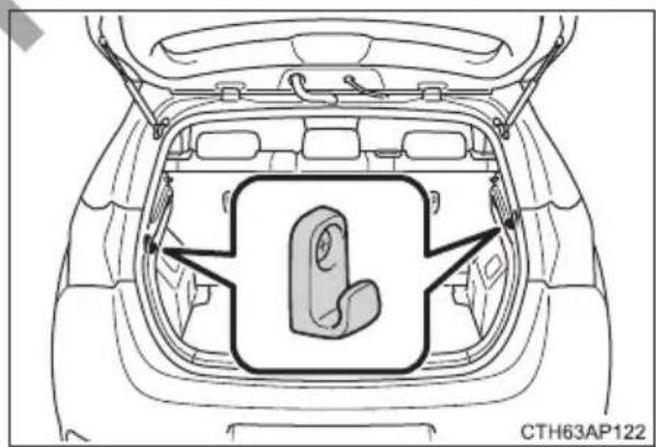TOYOTA Corolla hatchback hybrid (2017) - Grocery bag hooks - 1