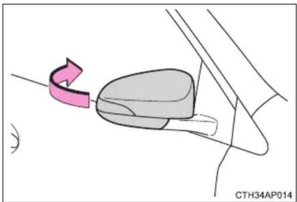 TOYOTA Corolla hatchback hybrid (2017) - Manually folding the mirrors - 1