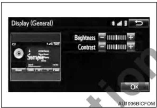 Display (General) Brightness Contrast OK AU1006BICFOM