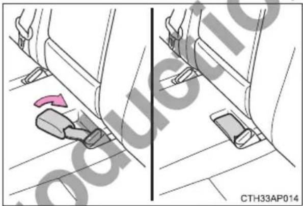 TOYOTA Corolla hatchback hybrid (2017) - Folding down the rear seatbacks - 1