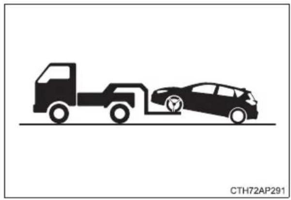 TOYOTA Corolla hatchback hybrid (2017) - Towing with a wheel-lift type truck - 1