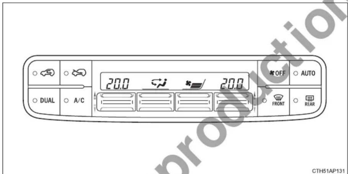 20.0 20.0 * OFF AUTO DUAL A/C FRONT REAR CTH51AP131