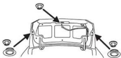 Mercury Sable (2004) - Replacing high-mount brakelamp bulbs — Decklid spoiler - 1